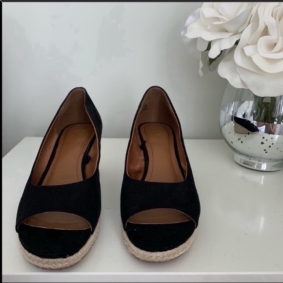 H&M Black open toe espadrilles size 6 - Picture 2 of 4